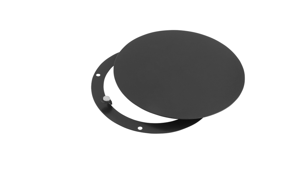 Решетка стальная на магнитах круглая РДК-200 черная матовая