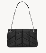 Сумка Saint Laurent Loulou Puffer Small из наппы с цепочным ремнём