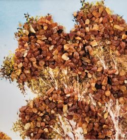 AMB-01/54 Картина «Тихое пристанище» (с янтарной крошкой) пласт.рамка 33х42см