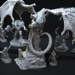 Дракон Белый Серебряный Виверна монстр миниатюра для dnd, днд, pathfinder, фентези, Настольная игра, НРИ, Варгейм, РПГ