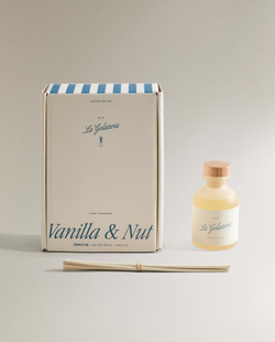Zara Home VANILLA & NUT REED DIFFUSERS — ароматический диффузор с тростниковыми палочками, Ваниль и Орех, 120 мл