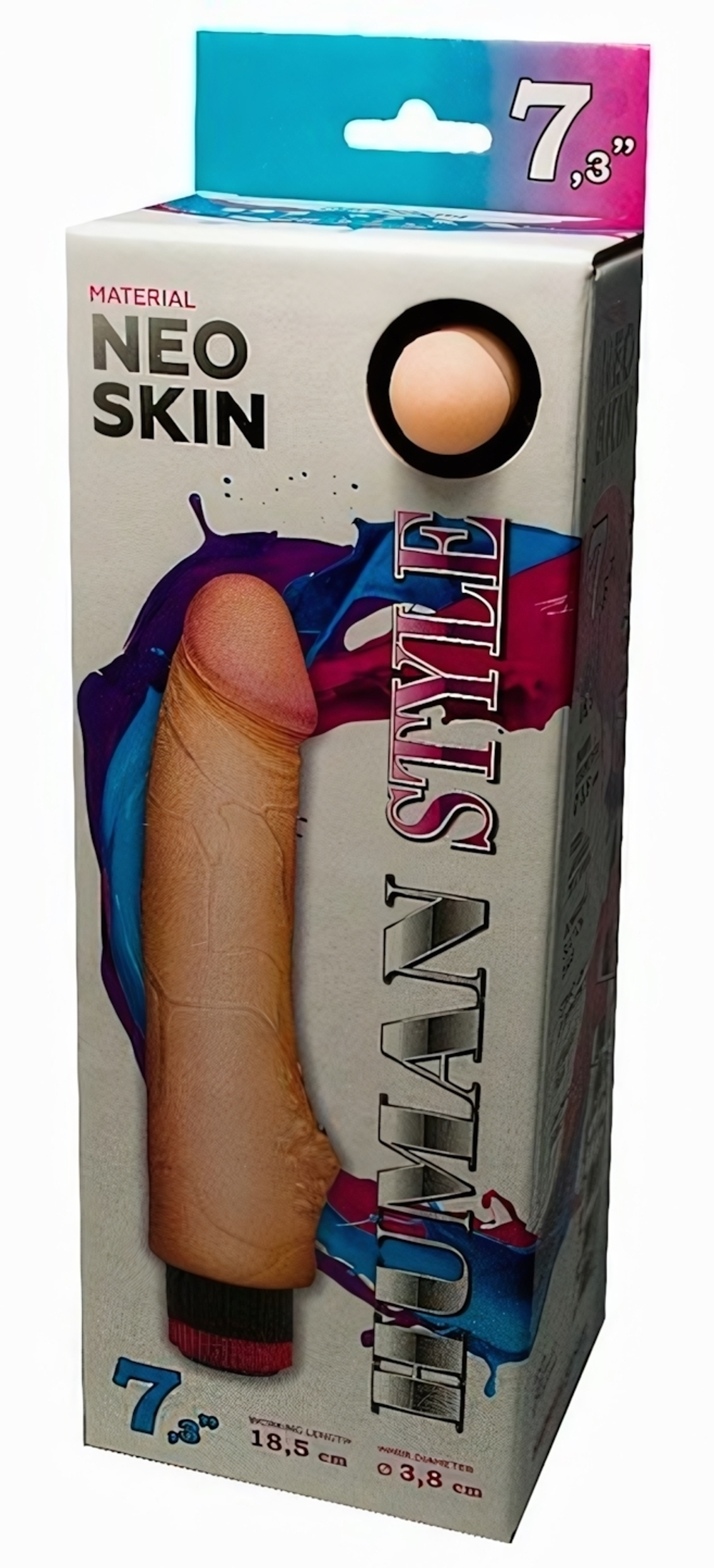 Вибратор-реалистик NeoSkin Human Style с клиторальной стимуляцией (18,5 см) (Цвет: телесный)