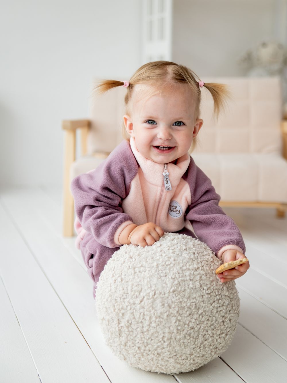 Костюм флисовый Колор блок "Орхидея" 0+