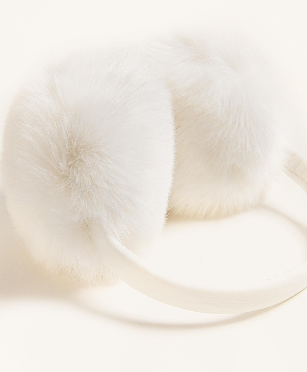 Oysho Наушники из искусственного меха, экрю