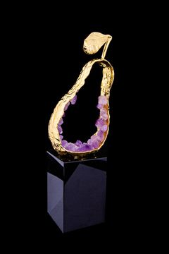 Статуэтка "Груша" TD061/2L черный/золото/фиолетовый Fruit Teona Decor