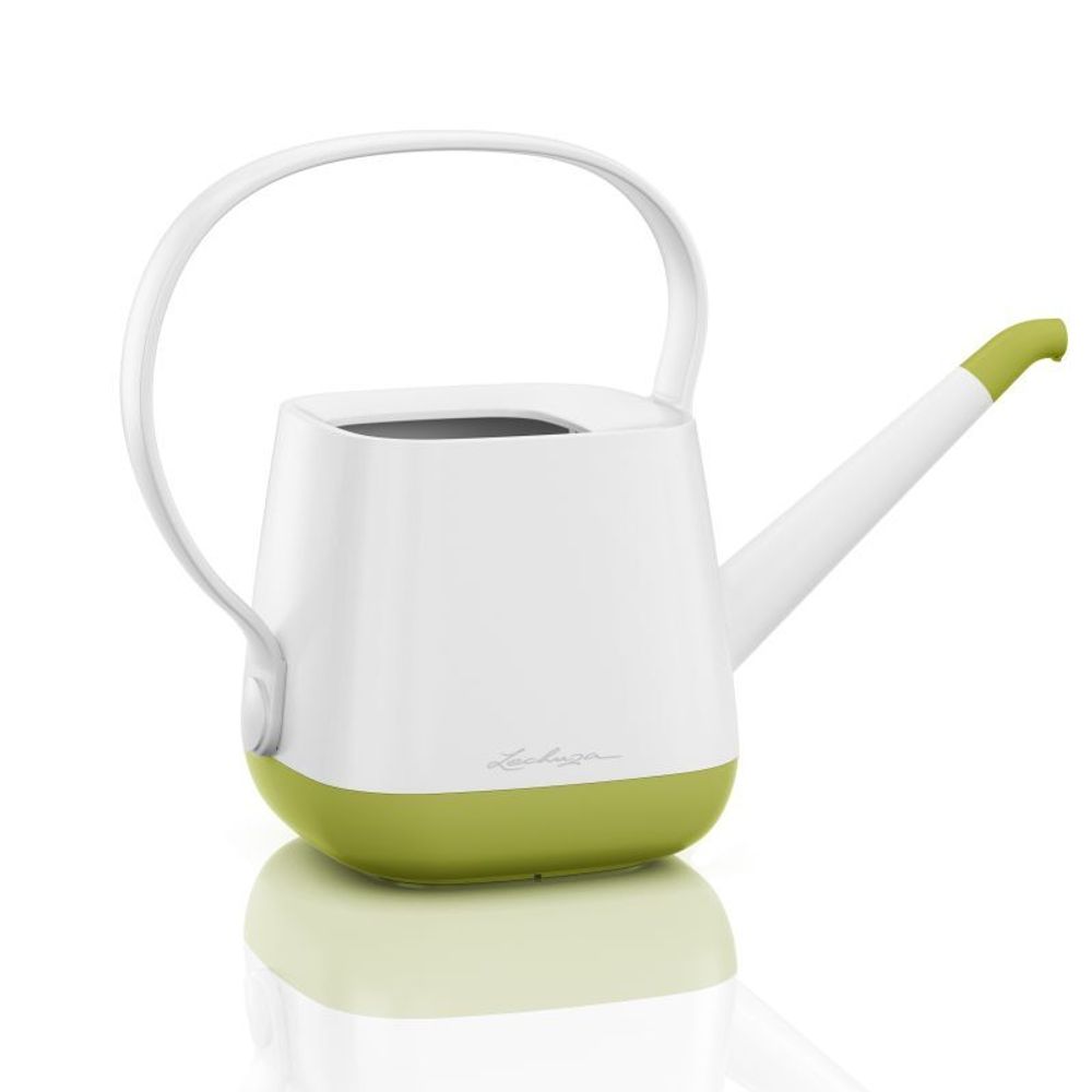 Лейка (пластик) Lechuza Watering Can Yula (white/green semi-gloss), 1,7л