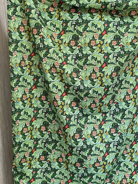 ЛИСТЬЯ АКАНТУСА СВЕТЛО-ЗЕЛЕНЫЕ, МОРРИС, 100% хлопок Handmade Fabrics 7