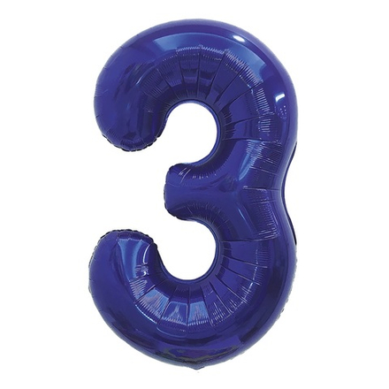 Цифра 3 синий е76