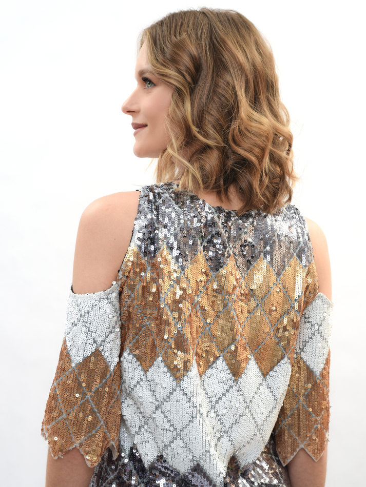 Платье женское в пайетках