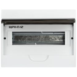 Корпус пластиковый навесной ЭРА SIMPLE ЩРН-П-12 IP41 без шин прозрачная крышка белый | Корпуса пластиковые