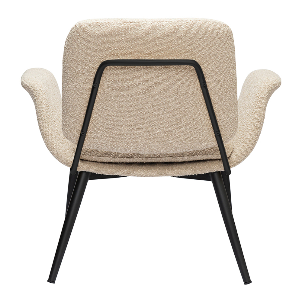 Лаунж-кресло Bergenson Bjorn Hilde, букле, серо-бежевое