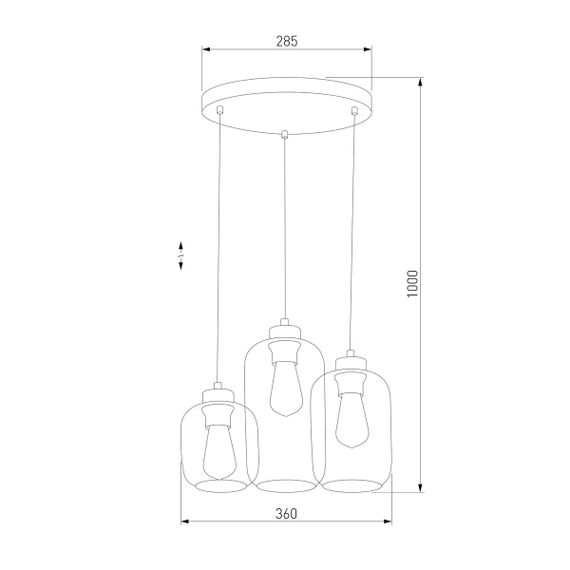 Подвесная люстра TK Lighting 3185 Marco