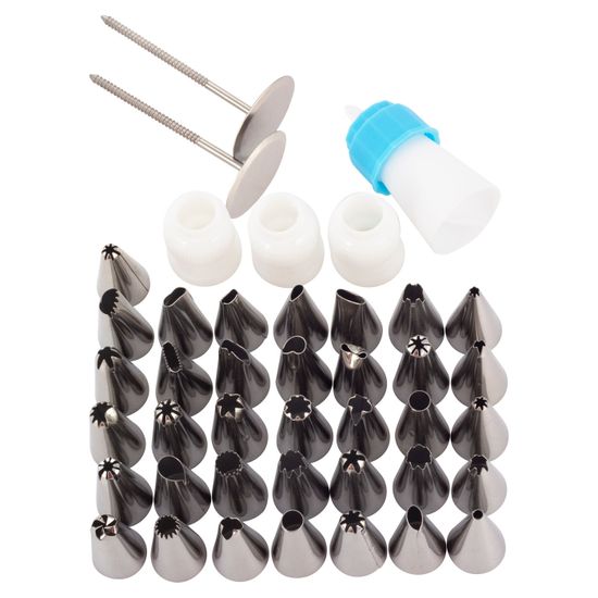 Набор кондитерских инструментов для украшения тортов Kamille KM 7825 (55 предметов)