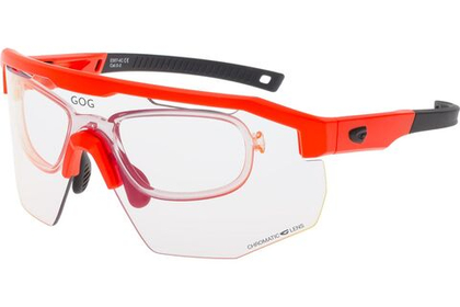 Спортивные очки с диоптриями GOG Argo С / Matt Neon Orange-Black / Photochromic Red Lens