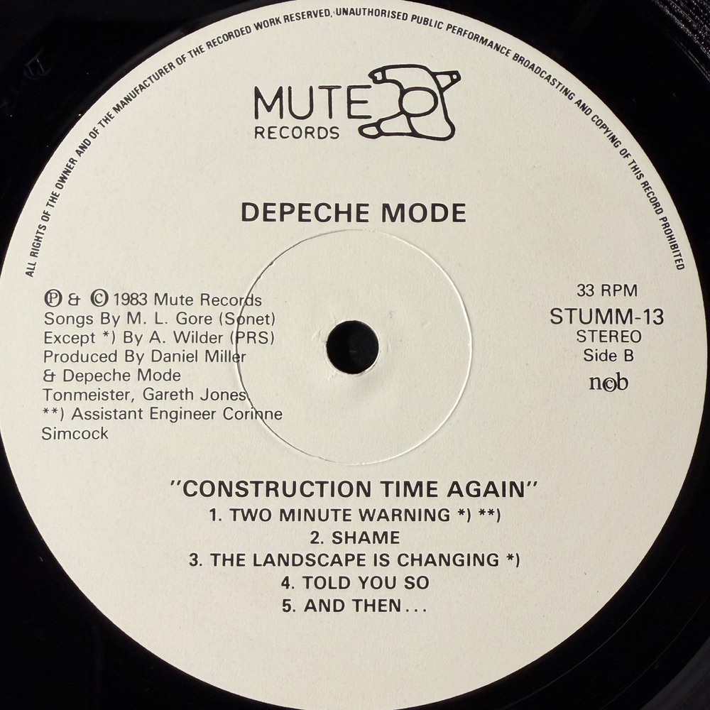 Depeche Mode - Construction Time Again (Скандинавия 1983г.)