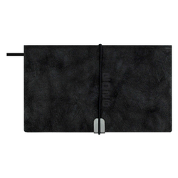 Еженедельник датированный 2026 ESCALADA, 175х95 мм, 64 л., арт. 70392/ 40 ТИВОЛИ ГЛОСС ЧЁРНЫЙ (кожзам: мягкий переплёт, материал обложки: искусственная кожа "Тиволи глосс"; декор: блинтовое тиснение; способ крепления блока: ниткошвейный; вн. блок: 64