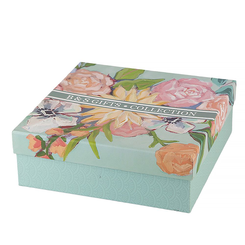 Набор тарелок 4 шт "Flowers" d=19см (фарфор) (подарочная упаковка)