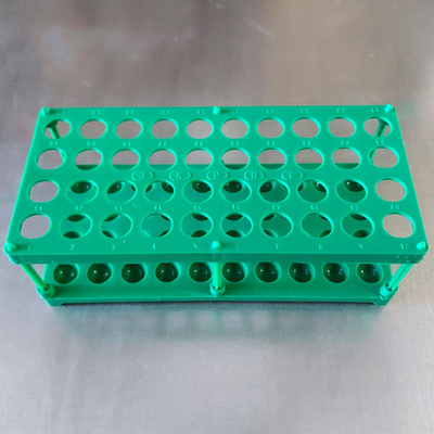 Штатив для пробирок 40 гензд, ЗЕЛЕНЫЙ, диам. гнезда 18мм, h=75 мм, ПП, ЭкросХим, шт.