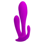 Лиловый силиконовый тройной стимулятор Edgar