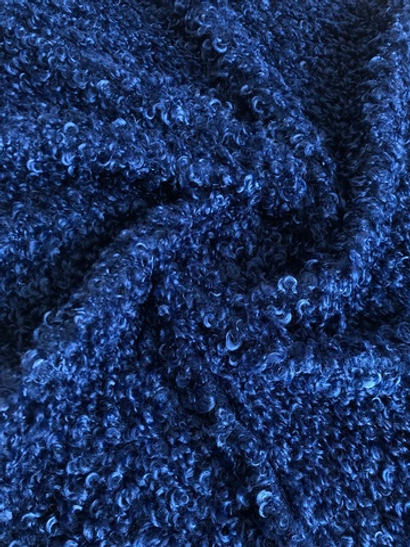 Мех синий, искусств, завиток