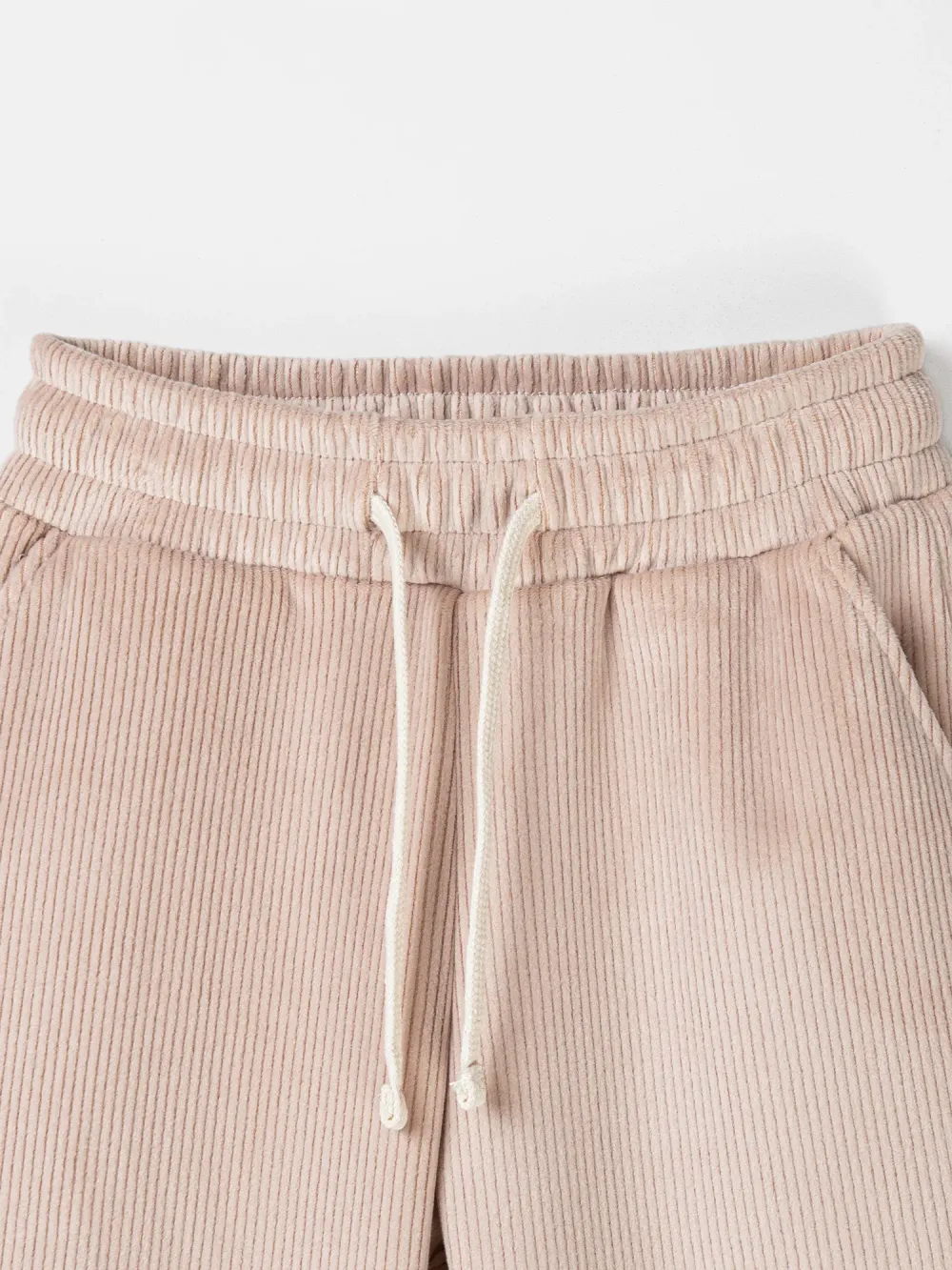 Брюки вельветовые "Пудровый беж" утепленные