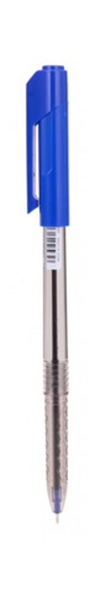 Ручка шариковая Deli Arrow 0.7мм прозрачный корпус, синяя EQ00930