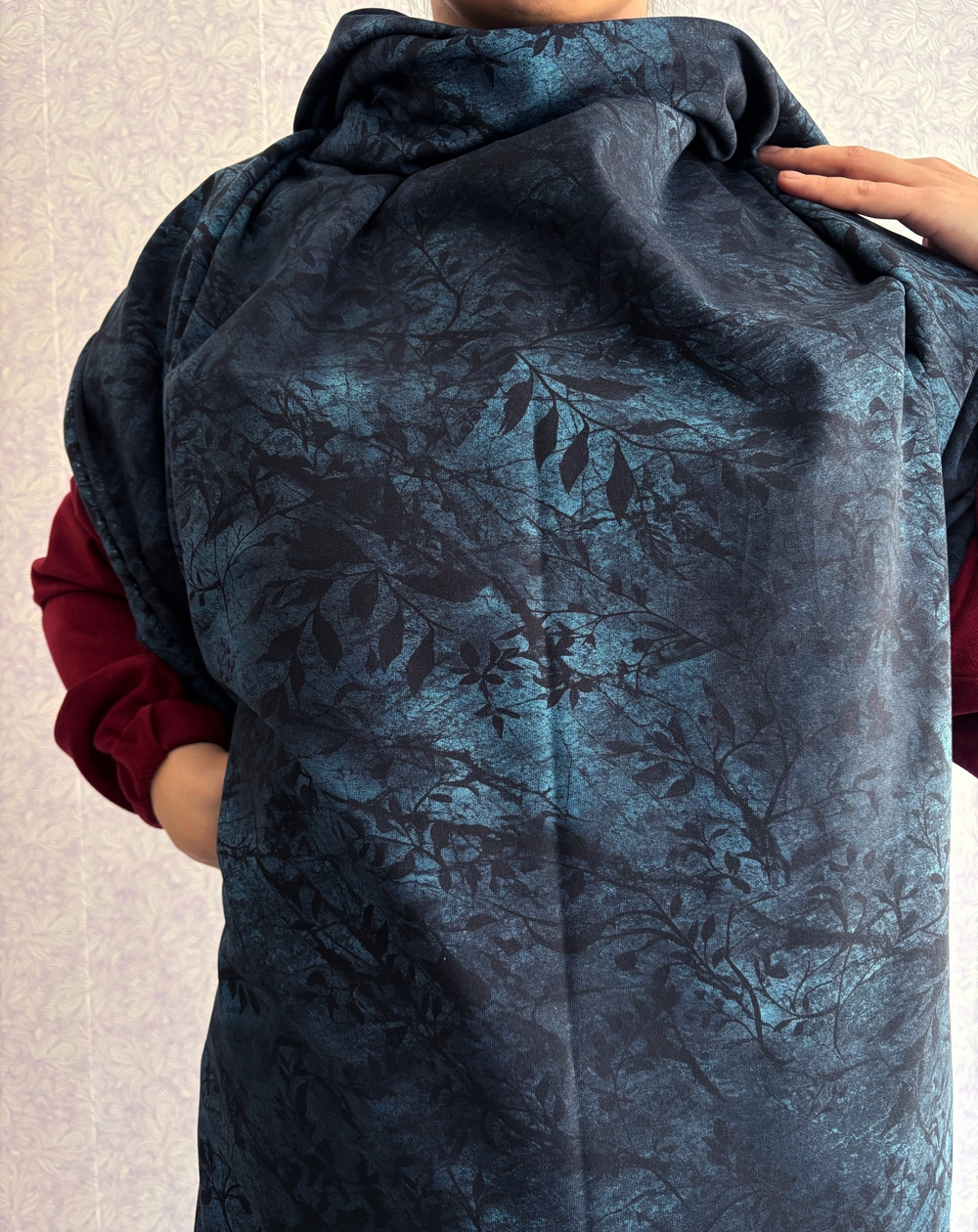 СУМЕРЕЧНЫЕ ЦВЕТЫ - Кулирка с лайкрой, компакт пенье (ДЖ69 Маша) (к0 прострочка от кромки 10см)