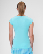 ОДЕЖДА ДЛЯ ТЕННИСА Женская, Футболка BIDI BADU BEACH SPIRIT V NECK .