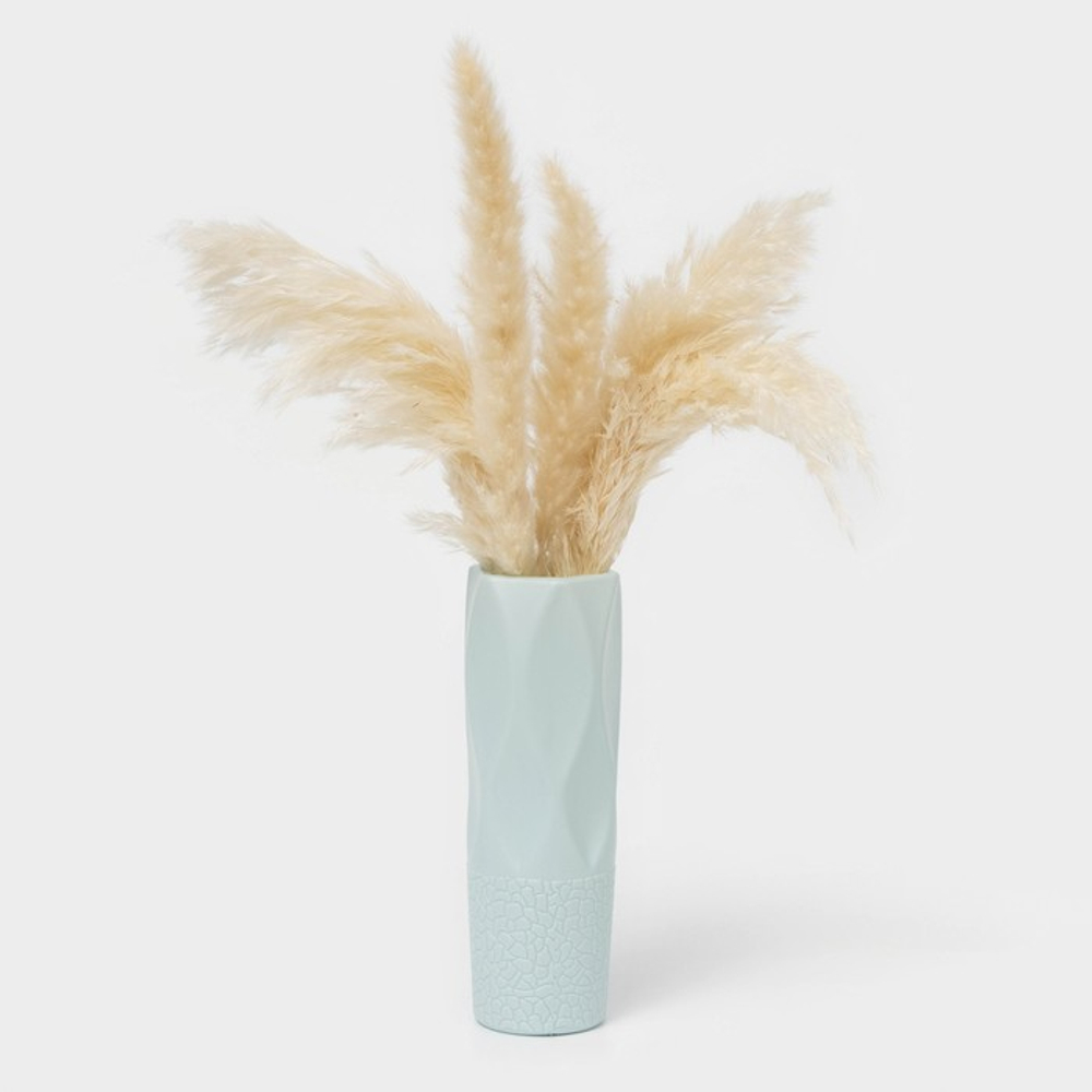 Ваза для цветов, пластик, 7×7×20.8 см, зелёная