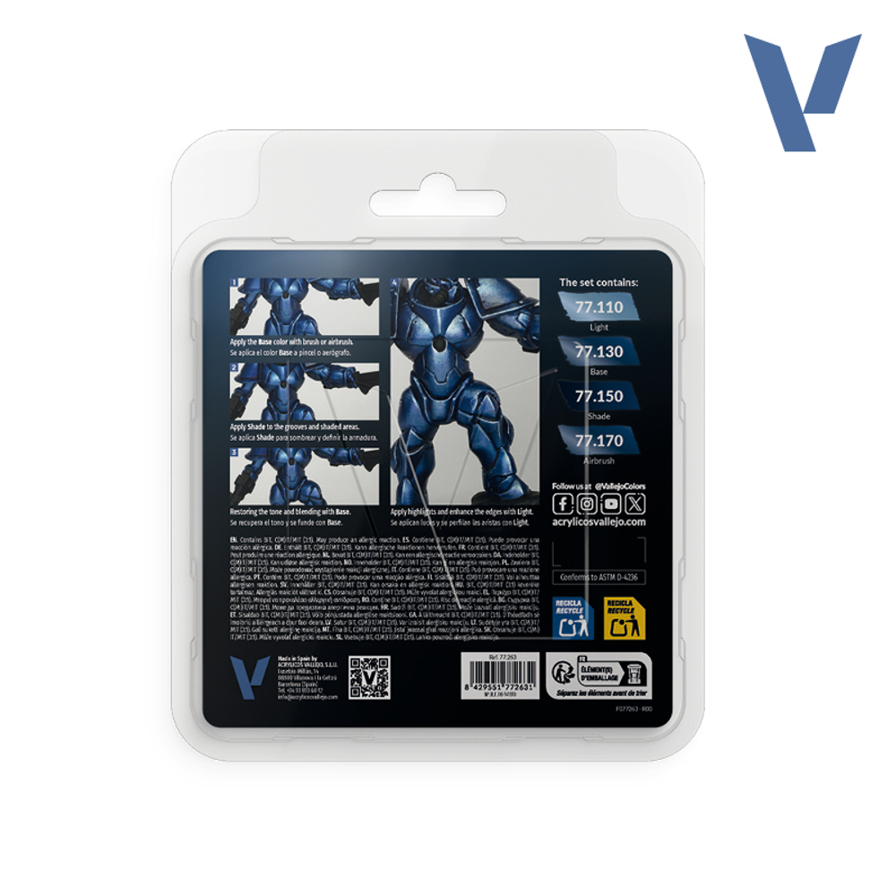 Vallejo True Metallic Metal - набор Hydra Turquoise