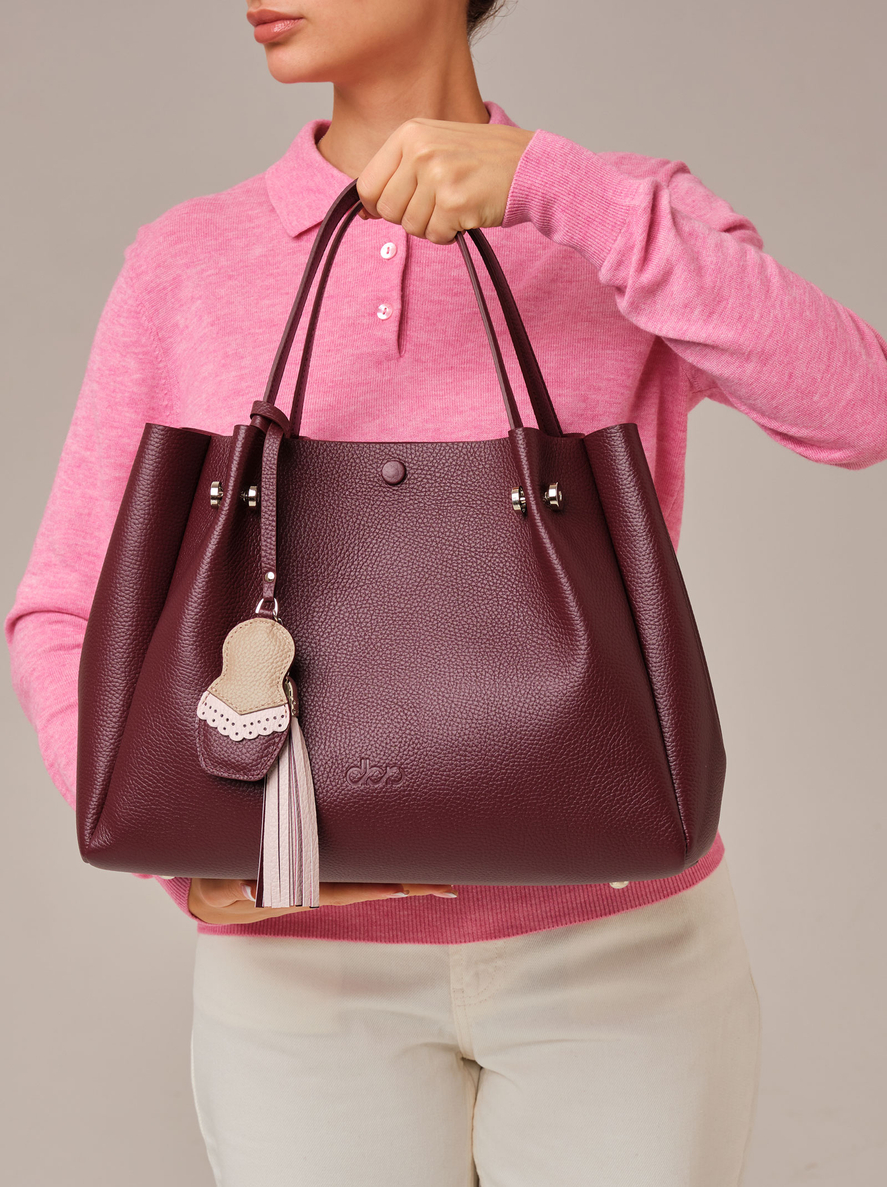 Кожаная сумка Vasilisa DBR 31210 зимняя вишня