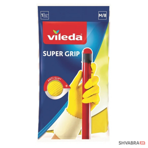 Перчатки Виледа Супер Грип с хлопком (Vileda Super Grip)
