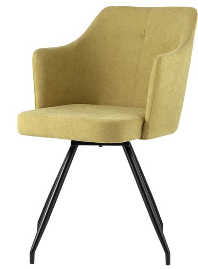 Стул Suri вращающийся желтый шеннил 