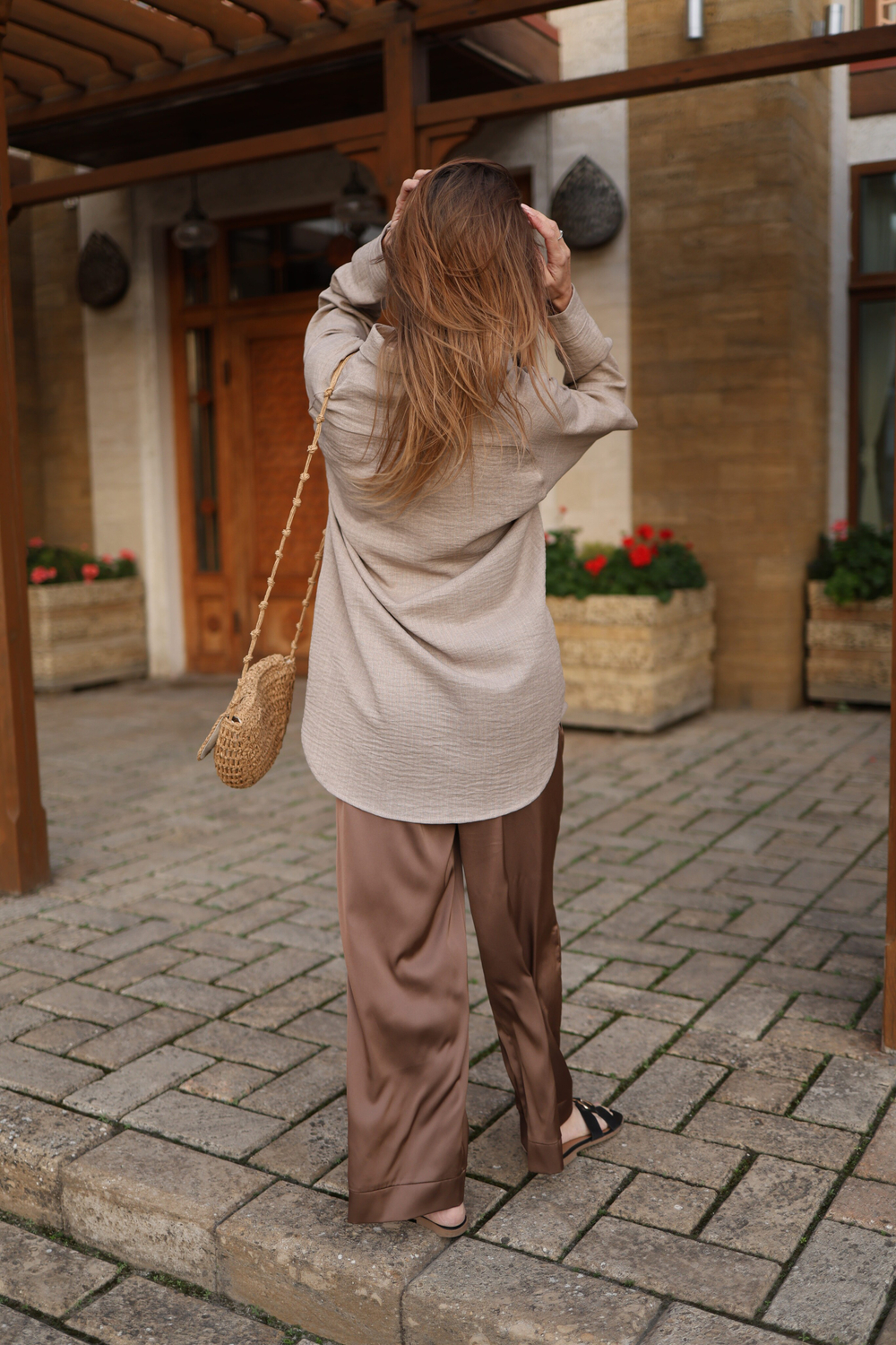 Рубашка реглан "Коричневый мусс"