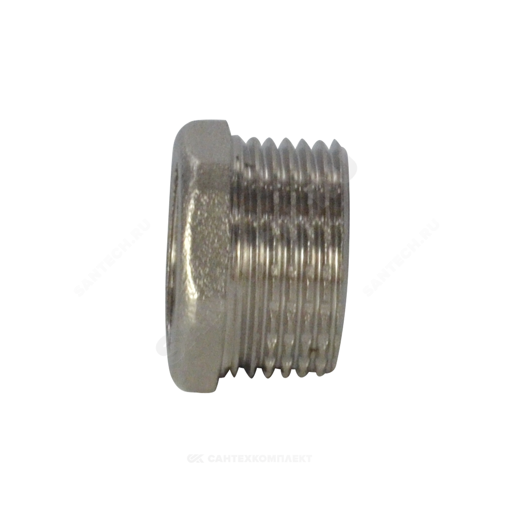 Футорка латунь никель Ду 15х10 (1/2"х3/8") НР/ВР RTP (РосТурПласт) 25121