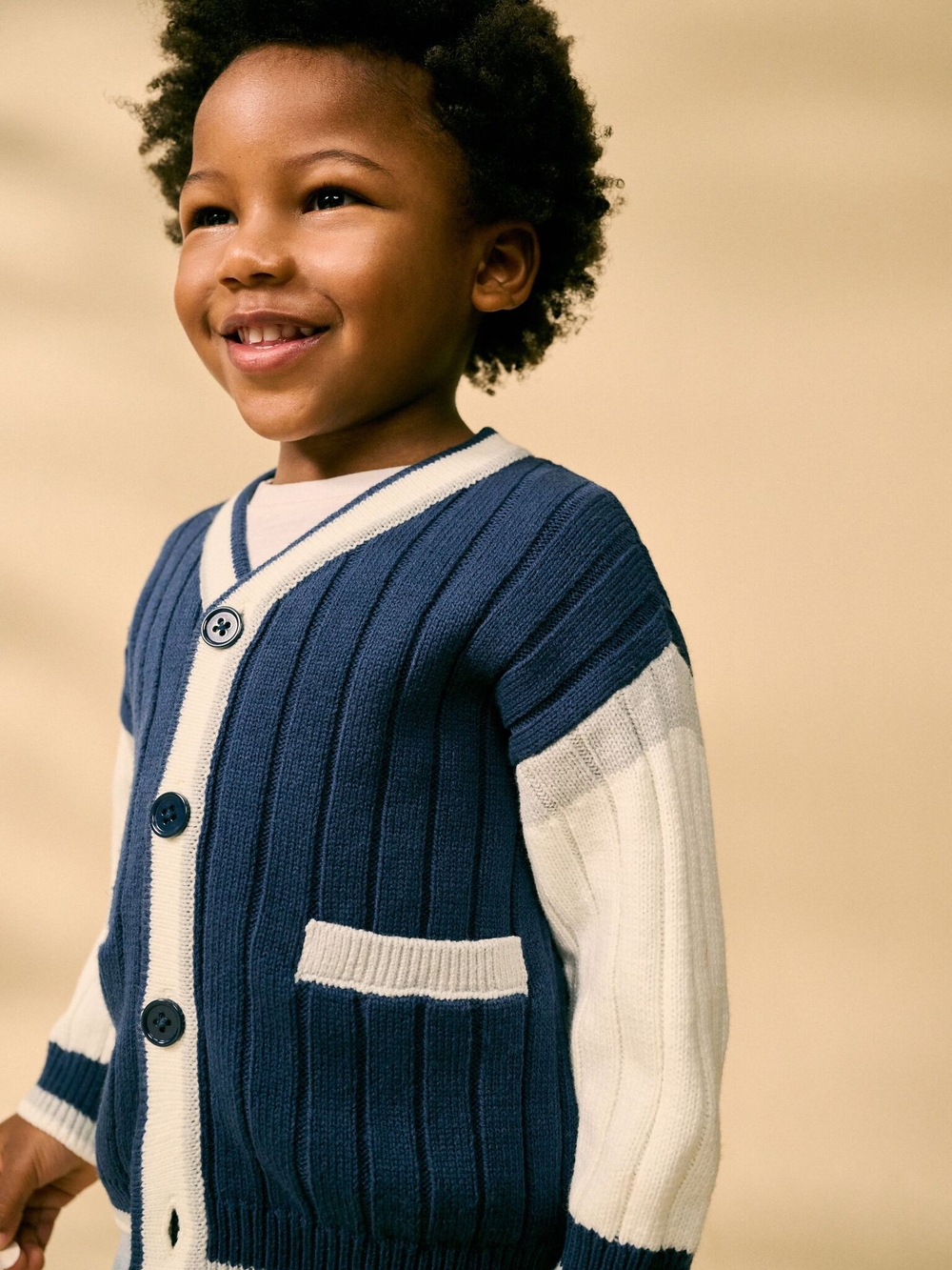 Кардиган для мальчика Next E27-748, Темно-синий, Белый