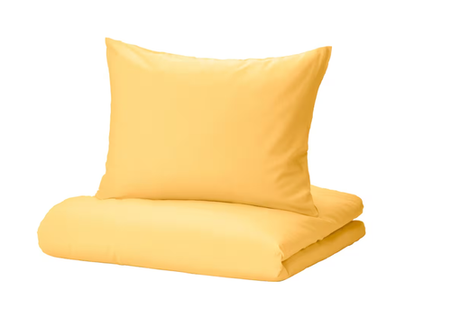 НАТТСВАРМАРЕ NATTSVARMARE Декоративный Пододеяльник и 2 наволочки, 200x200/50x60 см, желтый