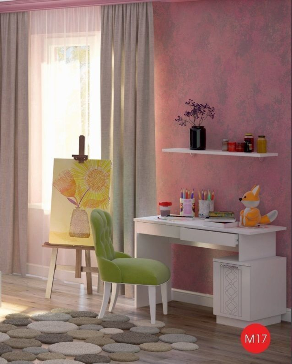 Стол письменный с ящиками Дуб Табачный/Чёрный Графит, МАРКЕ, 120х60х75,5 см