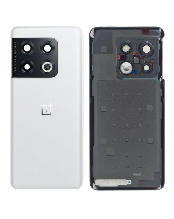 Задняя крышка для OnePlus 10 Pro белая (White Panda) со стеклом камеры