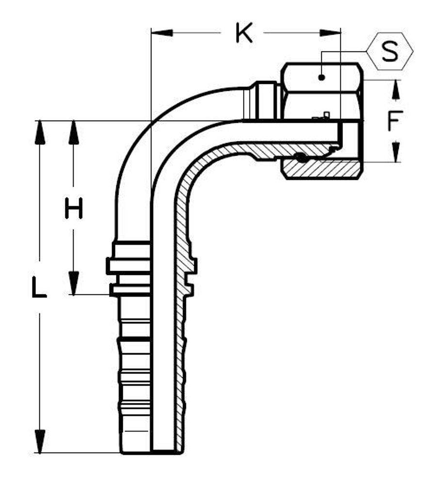 Фитинг DN 50 BSP (Г) 2 (90) CS