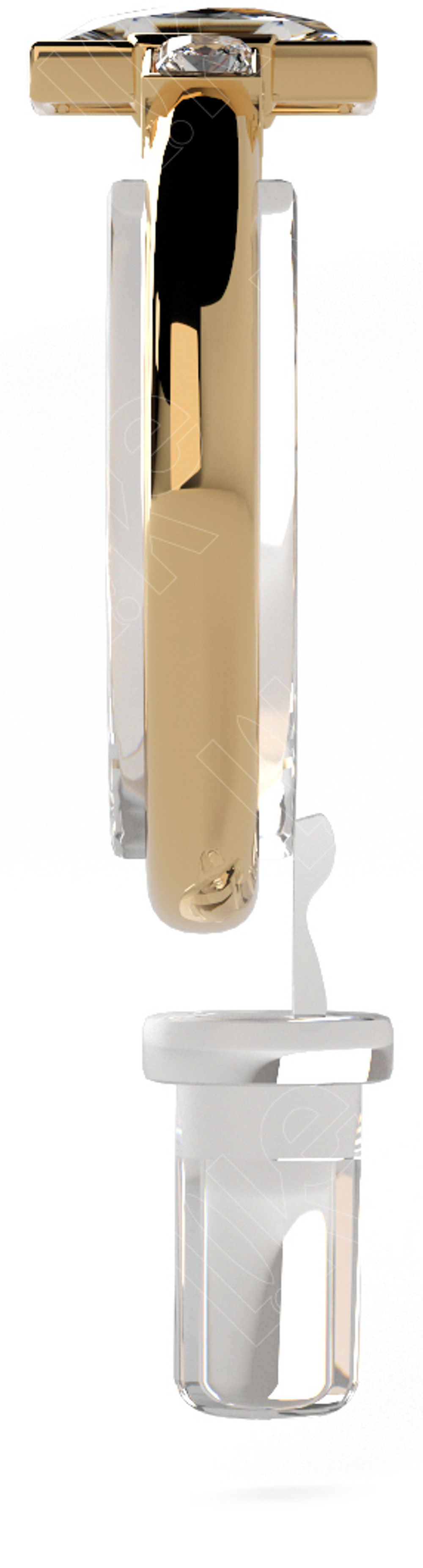 Скоба для кольца/объемная матовая/вертикальная/D-21 мм.