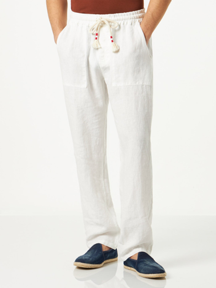 Брюки муж. MC Saint Barth CALAIS 01 белый лён