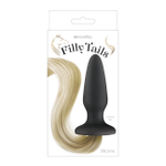 Анальная пробка с хвостом блонд Filly Tails - Palomino (Цвет: черный)