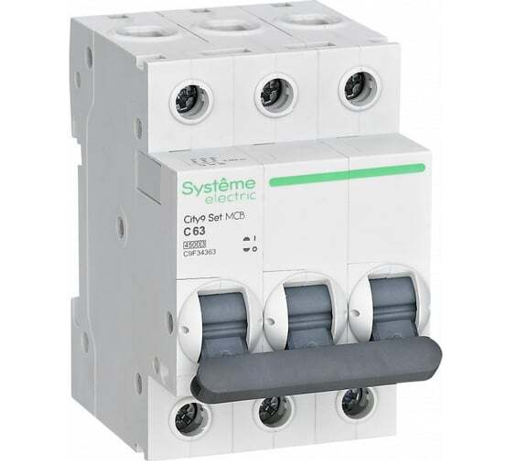 Systeme electric City9 Автоматический выкл. 3P 63А 4,5кА х-ка C C9F34363