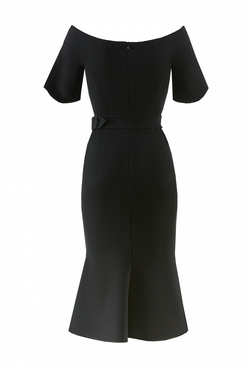 Трикотажное платье чёрное 23-01-20 SS