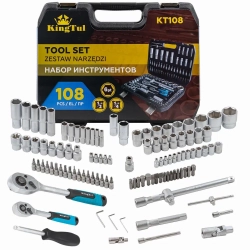 Набор инструментов 108пр. 1/4'',1/2''(6гр.)(4-32мм) KINGTUL KT-108