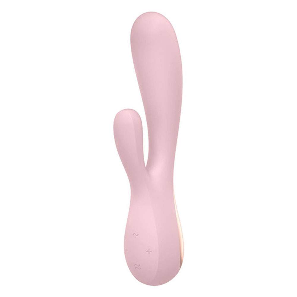 Розовый вибратор-кролик 20,4см с управлением через приложение Satisfyer  Mono Flex по выгодной цене в интернет-магазине Секс-шоп