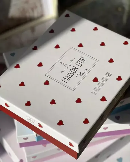 Набор полотенец  SOFT HEARTS красные 2пр 50х100 Maison Dor Турция