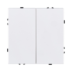 Выключатель 2-клавишный 10А/250В, белый матовый Kollinger Eclipse EC-004WH