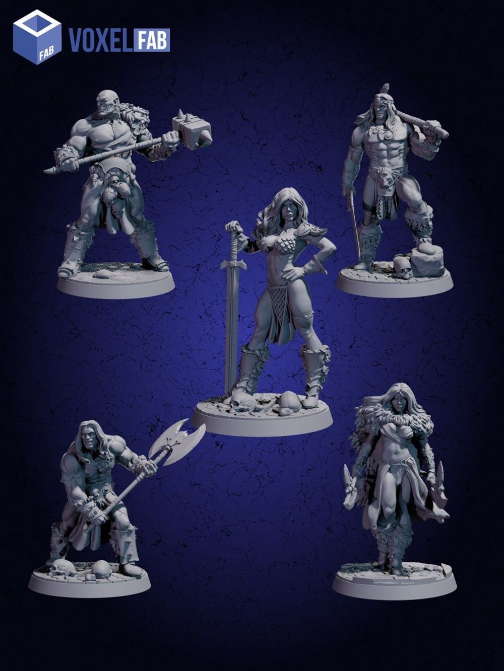 Жители Набор для настольных игр ДнД (DnD),Pathfinder, НРИ. Масштаб 32 мм (1:56). Миниатюры;